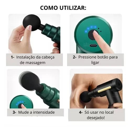 Pistola de Massagem De Alta Frequência Profissional.