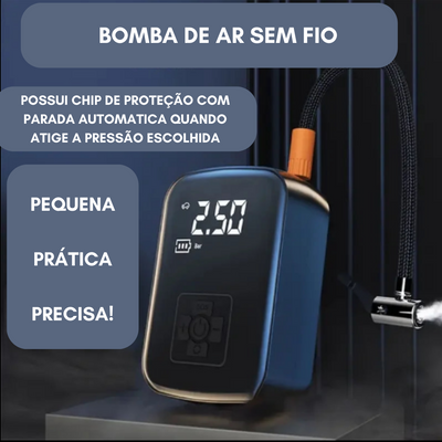 Bomba de Ar Portátil 100W: Inflação Conveniente e Versátil para Qualquer Ocasião