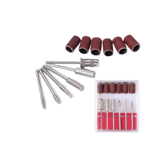 KIT DE LIXA DE UNHA ELÉTRICA PROFISSIONAL PORTÁTIL E RECARREGÁVEL PARA MANICURE E PEDICURE