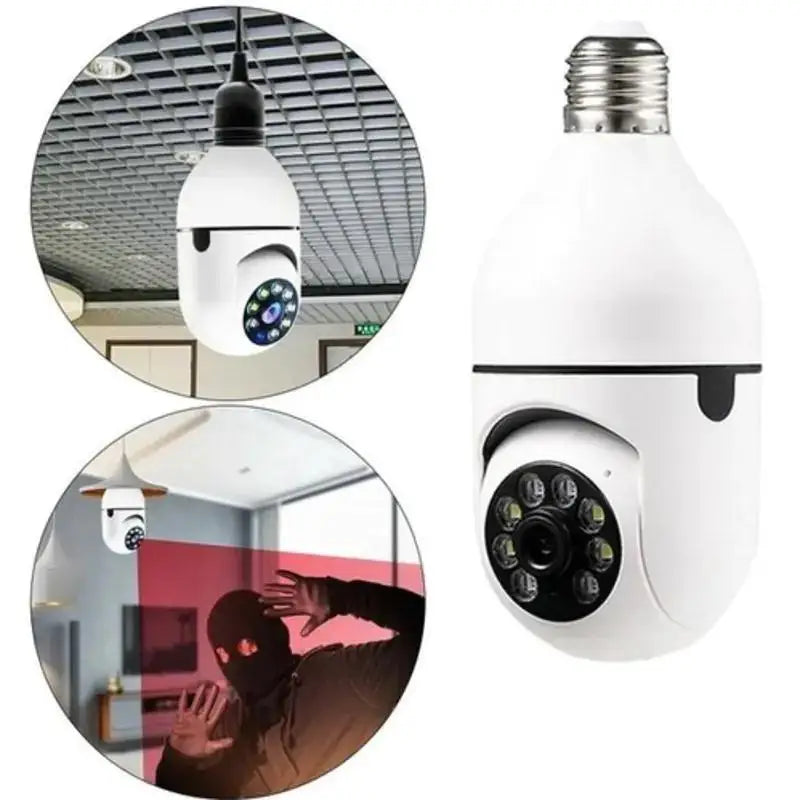 Câmera IP PTZ Plug no Bocal 360°: Instalação Simples com Monitoramento e Alarme Avançados 360