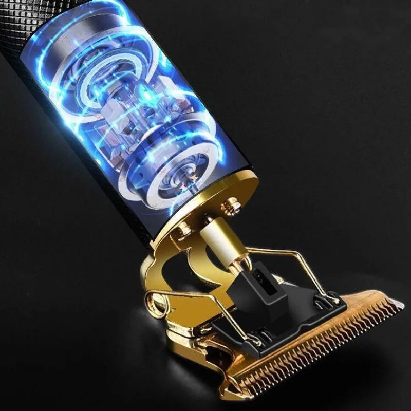 Máquina de cortar cabelo Premium à prova d'água com display digital