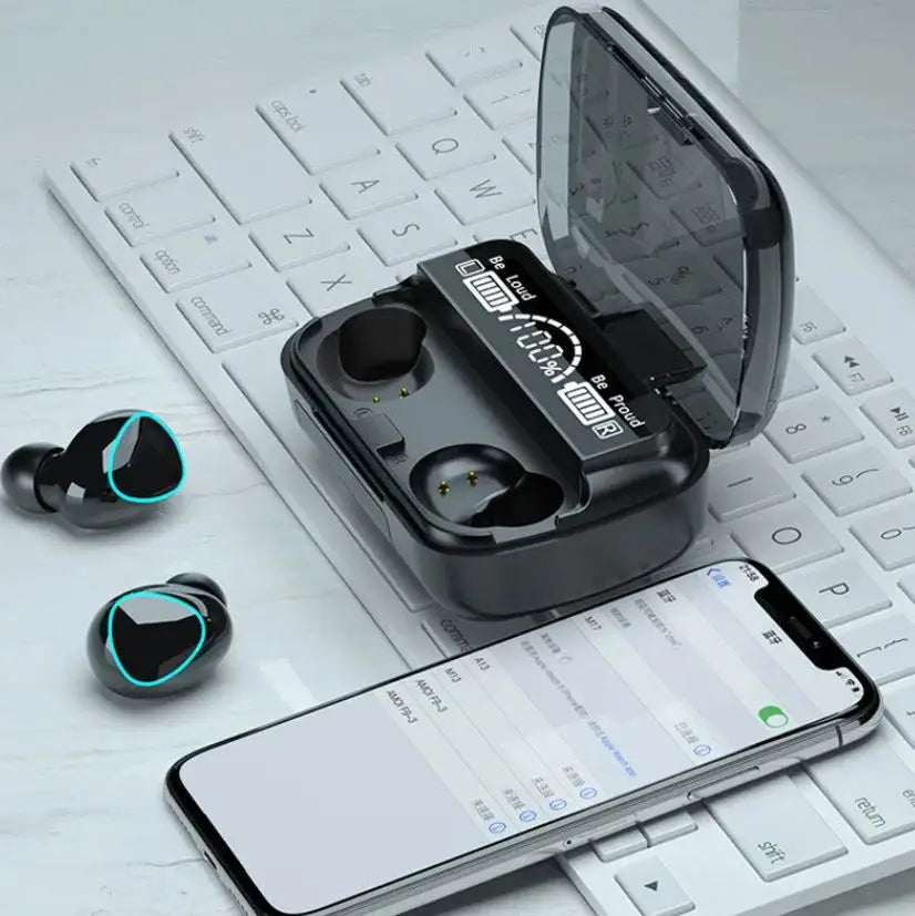 Fones de Ouvido Sem Fio Bluetooth À prova d'água com Case de Carregamento 2500mah Estéreo - Entrega Rápida Para Todo o Brasil