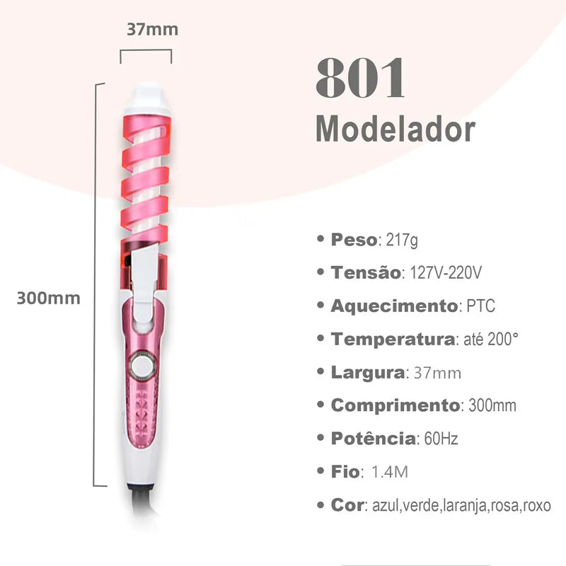modelador de Cachos profissional Ceramic Espiral Bivolt 20mm