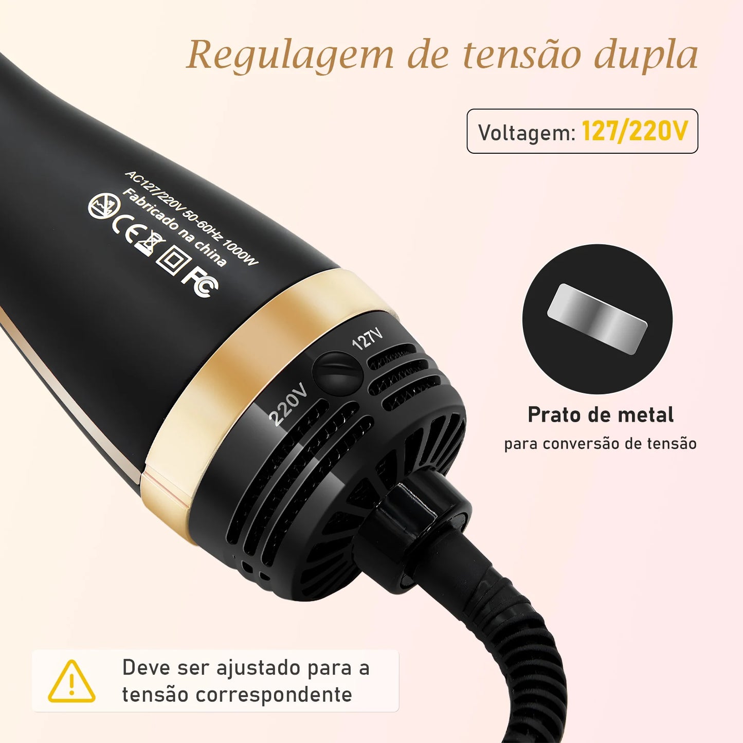 Escova Modeladora, Secadora e Alisadora Profissional.
