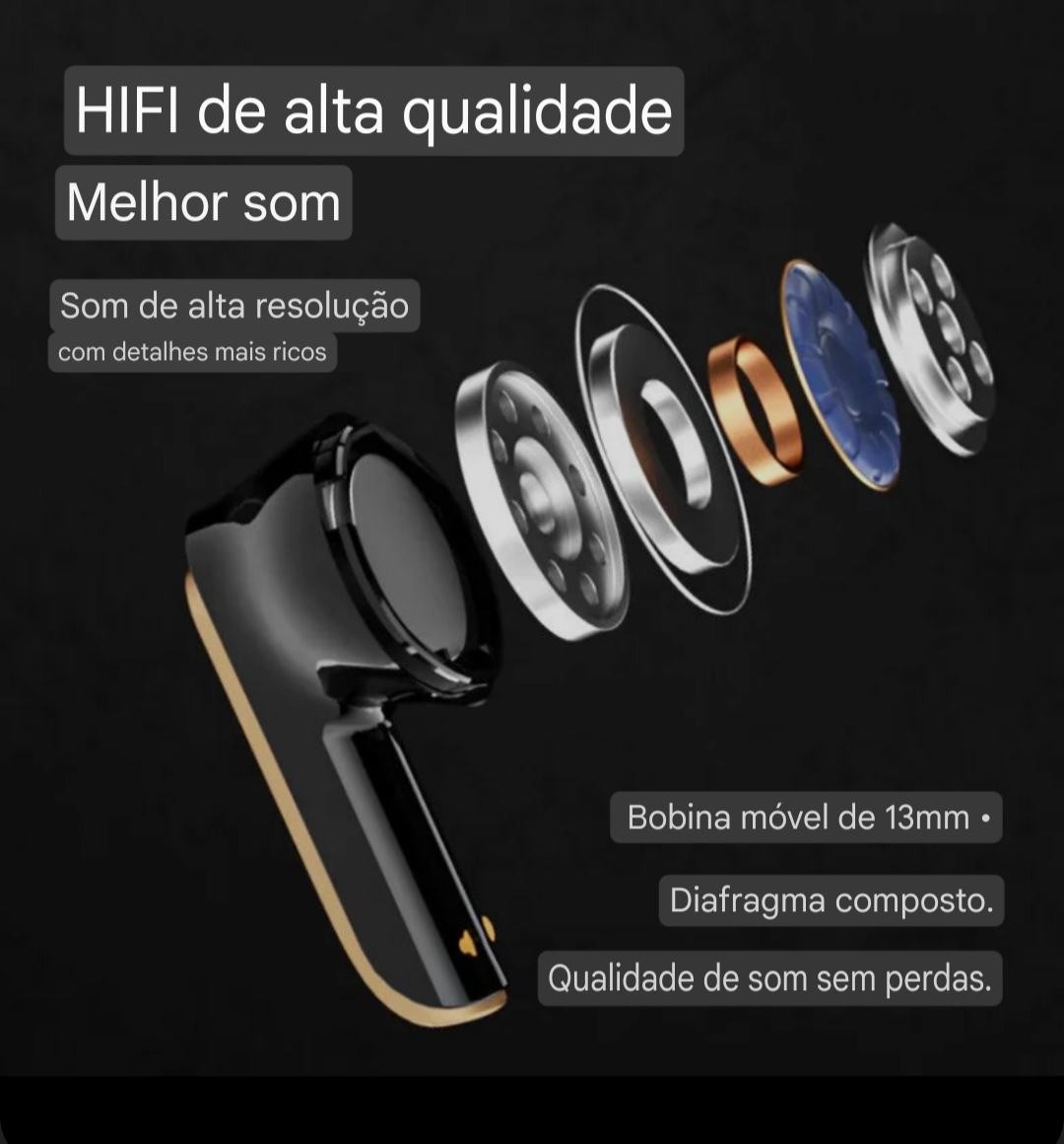 FONE DE OUVIDO GAMER, SEM FIO, HEADSET DE BAIXA LATÊNCIA À PROVA D'ÁGUA