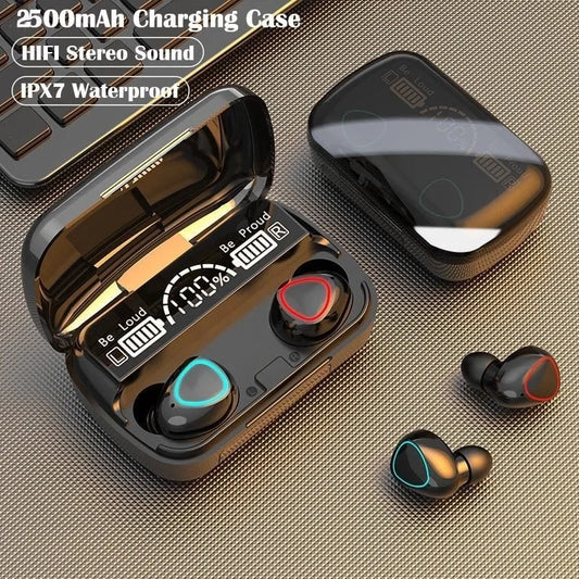 Fones de Ouvido Sem Fio Bluetooth À prova d'água com Case de Carregamento 2500mah Estéreo - Entrega Rápida Para Todo o Brasil