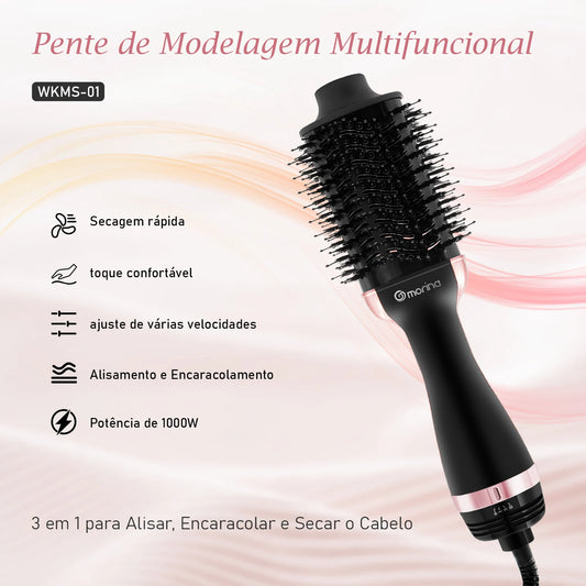 Escova Modeladora, Secadora e Alisadora Profissional.
